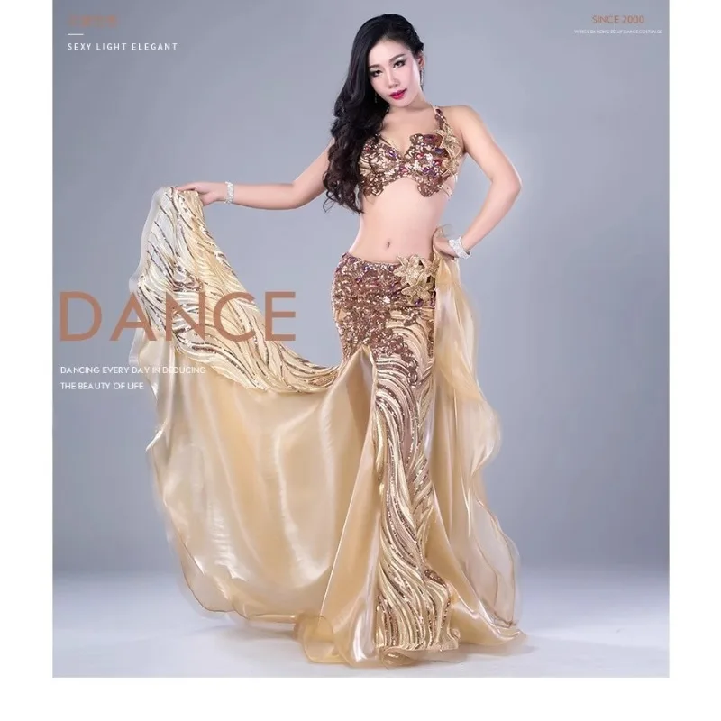 Customized Belly Dance Performance Costume Eastern Women's Performance Skirt Set Belly Dancing Bra 2Pcs