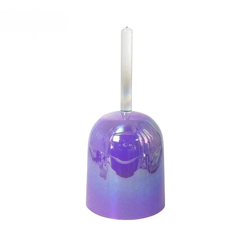 YUN QI QING YIN 6-8 Inch Magic Purple Cosmic Quartz Singing Grail High-End Chakra Crystal Sound Healing Meditation Instrument
