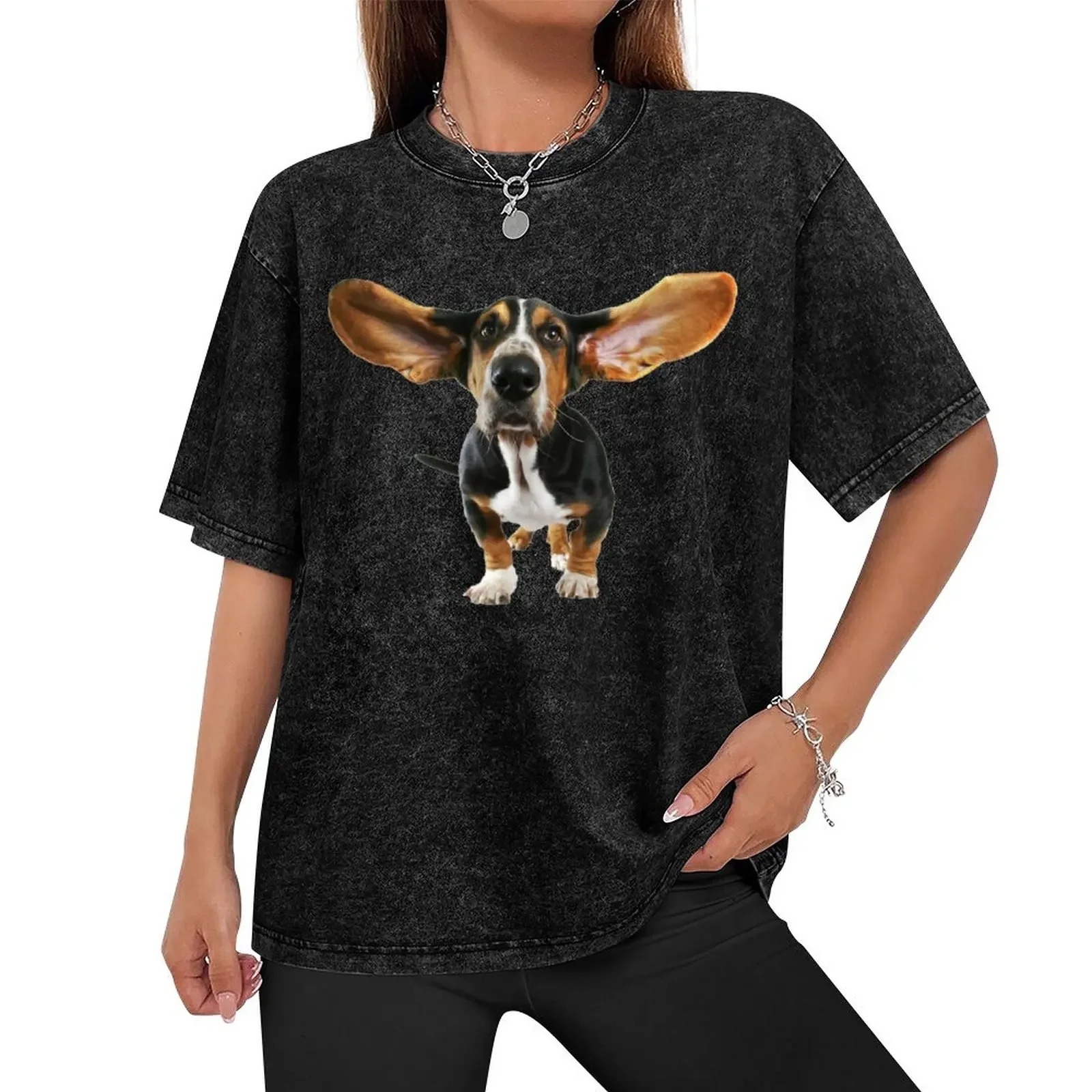 Basset Hound T-Shirt sublime Blouse anime shirts men