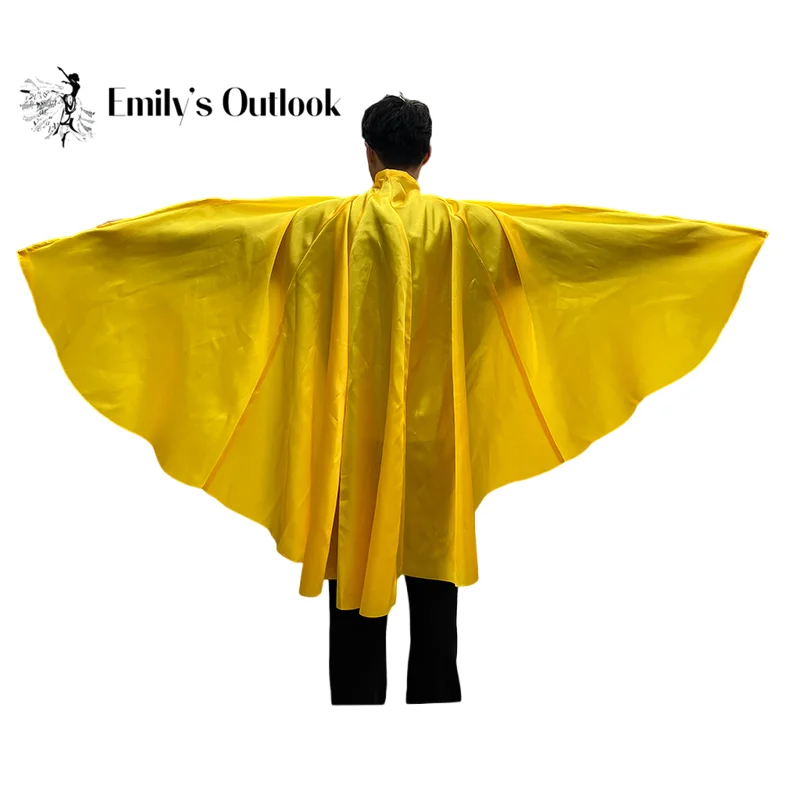 Soft Isis Wings Costume Gradient Team Sports Wear Opening Dancer Show Performance Scarf Butterfly Cape Practice Wear Adult Child