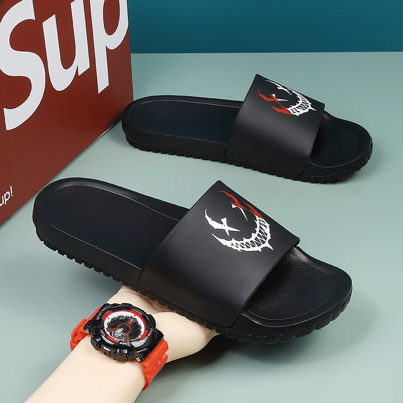 

Men New EVA Bathroom Beach Non Slip Comfortable High Quality Home Lightweight Orginal Male Sandals Bedroom House Orginal Design