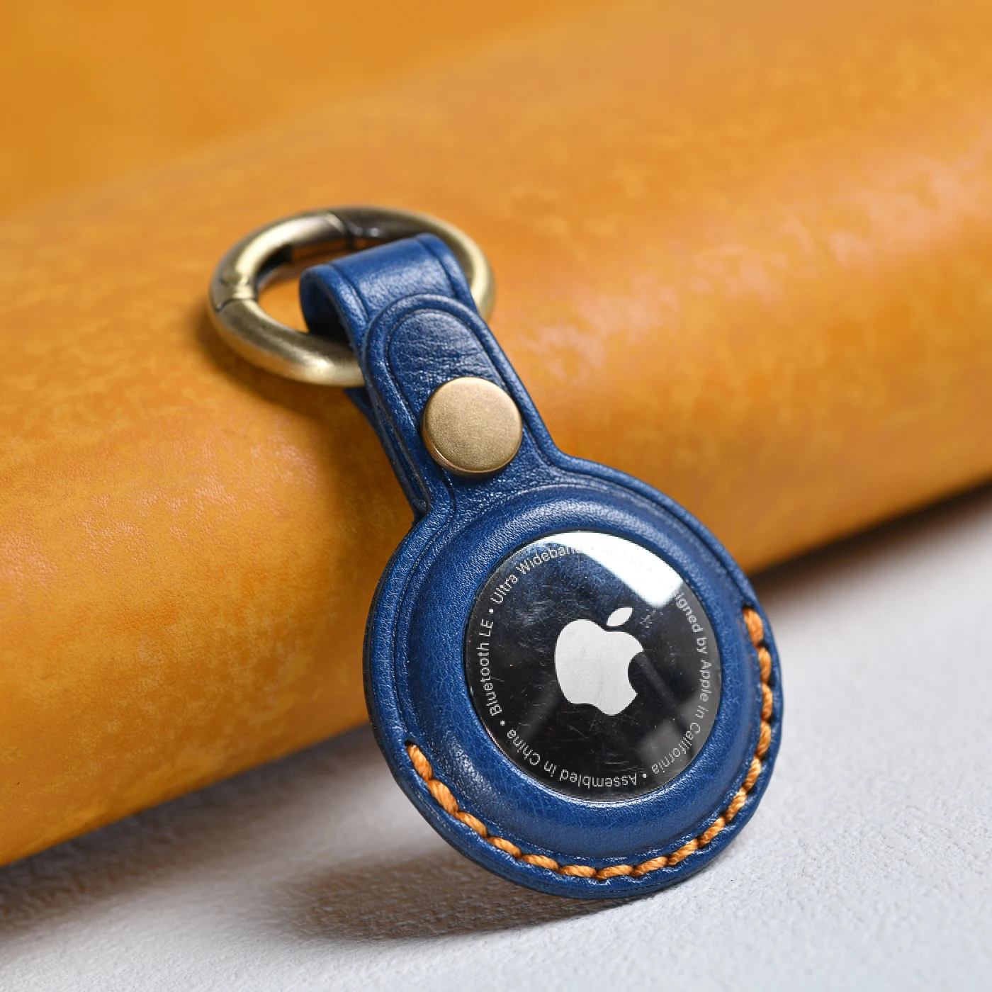 

Leather Key case for Apple Airtag Case Protect Cover Bumper Shell Tracker Accessories for kids,pet,Luggage,backpack,keys