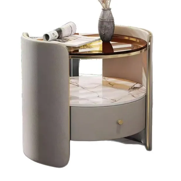 Modern Italian Bedside Table, Bedroom Light Luxury High-end Master Bedroom Simple Modern Bedside Table
