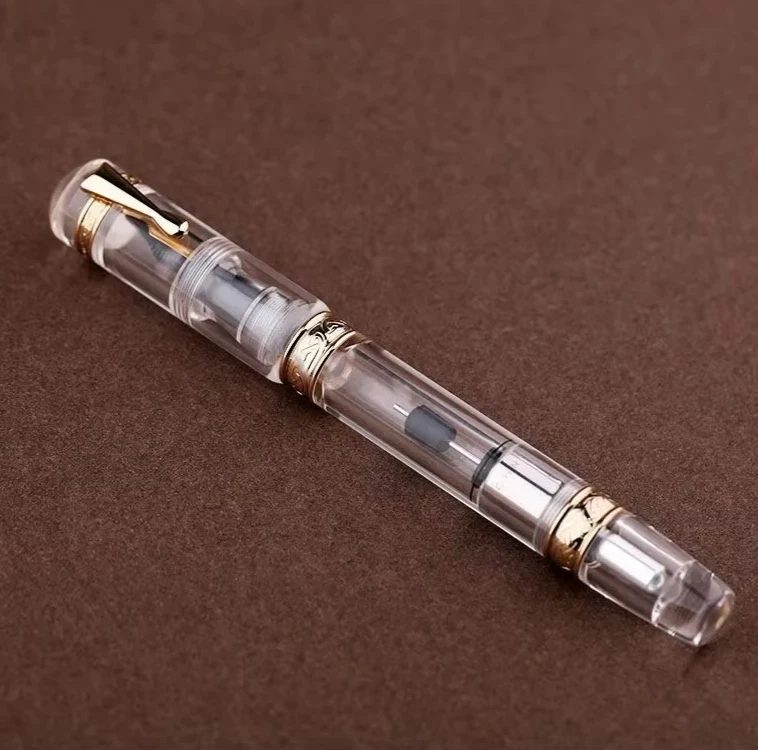 

MAJOHN C5 High-efficiency Ink-absorbing Acrylic Fountain Pen Innovative Push-type Piston Vacuum Large-capacity Ink Writing Pen