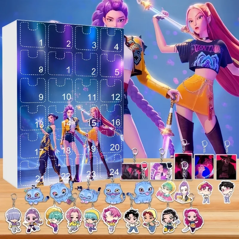 جديد Kpop شيطان الصيادين تقويم القدوم K البوب شيطان الصيادين رومي ميرا زوي النمر عيد الميلاد العد التنازلي تقويم القدوم هدية 24 يوما #4