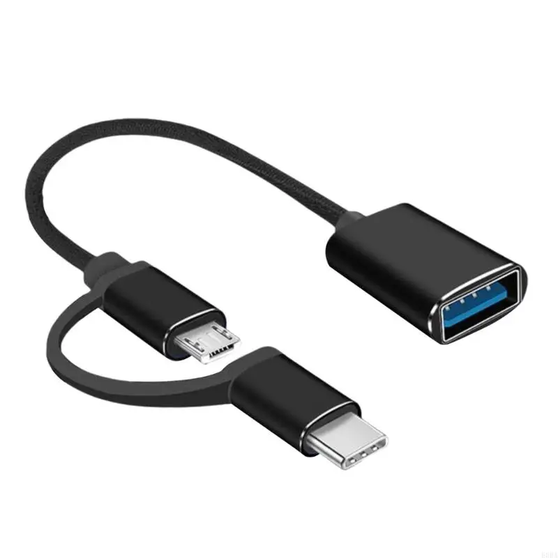 E0BA короткое USB -тип C Устройство мужского пола до USB Женщины -адаптерные кабельные разъемы OTG Adapter Data Sync Cable