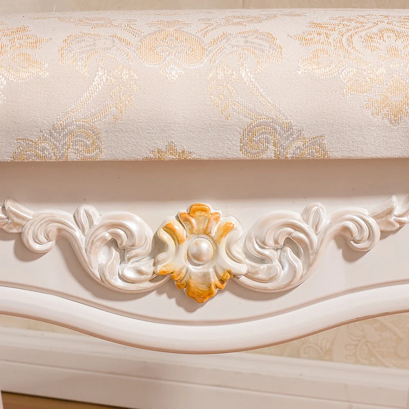Comb dressing table stool chair modern simple fabric North American European manicure stool solid wood pastoral bedroom shoe cha