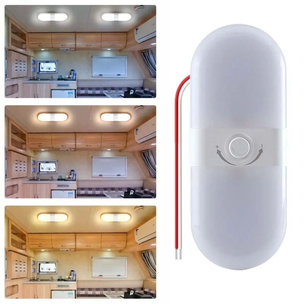 Universal 3 Color Dimmable RV LED 12-24V Car accessories Caravans Ceiling Lamp Truck Interior Light