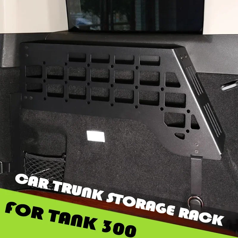 Car Trunk Storage Rack Fit for GWM Tank 300 Trunk Storage Frame Expansion Hanging Net on Both Sides Car Interior Upgrade Parts