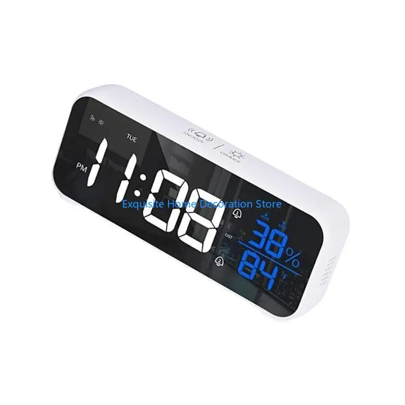 

L5BF Voice Control Desk LED Music Alarm Clock with Brightness Adjustment Rechargeable