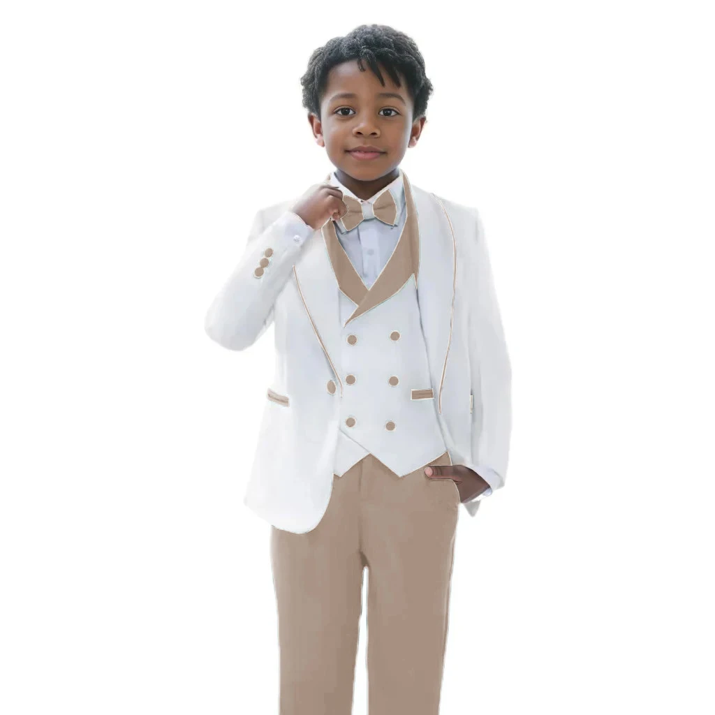 Suit for Boys Wedding Tuxedo Formal Jacket Pants Vest 3 Pieces Set 2-16 Years Clothes Kids Blazer ملابس اطفال اولاد