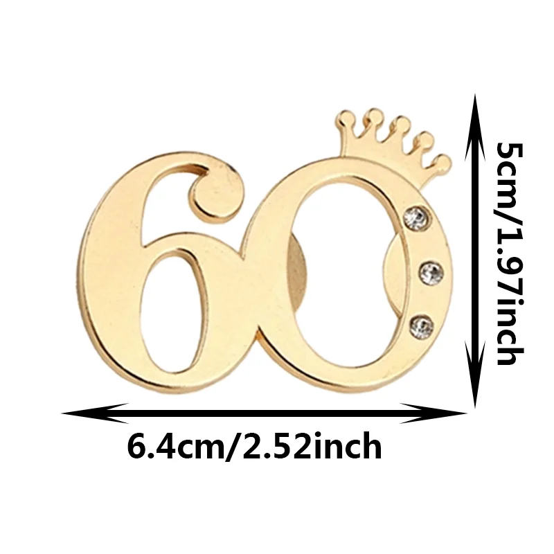 4PCS Crown Bottle Opener for 60th Birthday Gifts for Guests with Packing Box Company Celebration Souvenirs Funny Opener Gifts - view 2