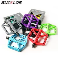 BUCKLOS Pedal de bicicleta plataforma de Pedal ultraligera para bicicleta de montaña de carretera rodamientos sellados de nailon antideslizantes pedales planos pieza de bicicleta MTB