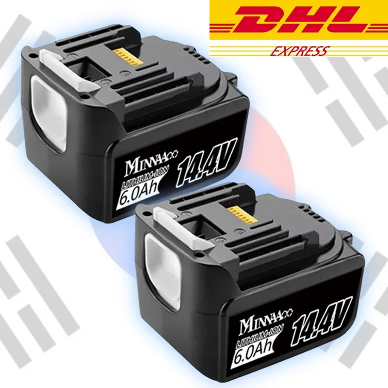 

DHL Ship For Makita 6Ah 14.4V Rechargeable Battery LED indicator For BL1430 BL1415 BL1440 196875-4 194558-0 195444-8 14.4V 6.0Ah