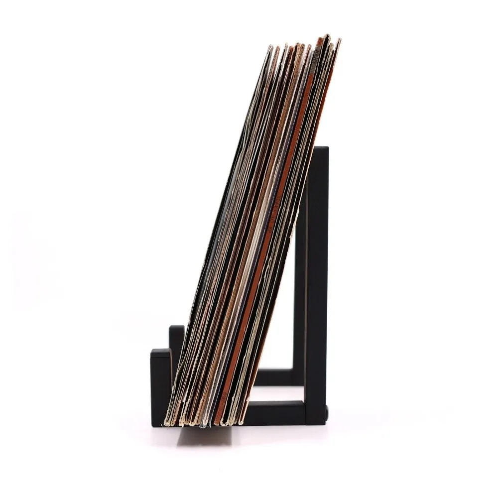 1pc Trendy Metal Vinyl Record Holder Versatile Stable CD Storage Rack Space Saving Tabletop Record Holder Home Decor Organizer