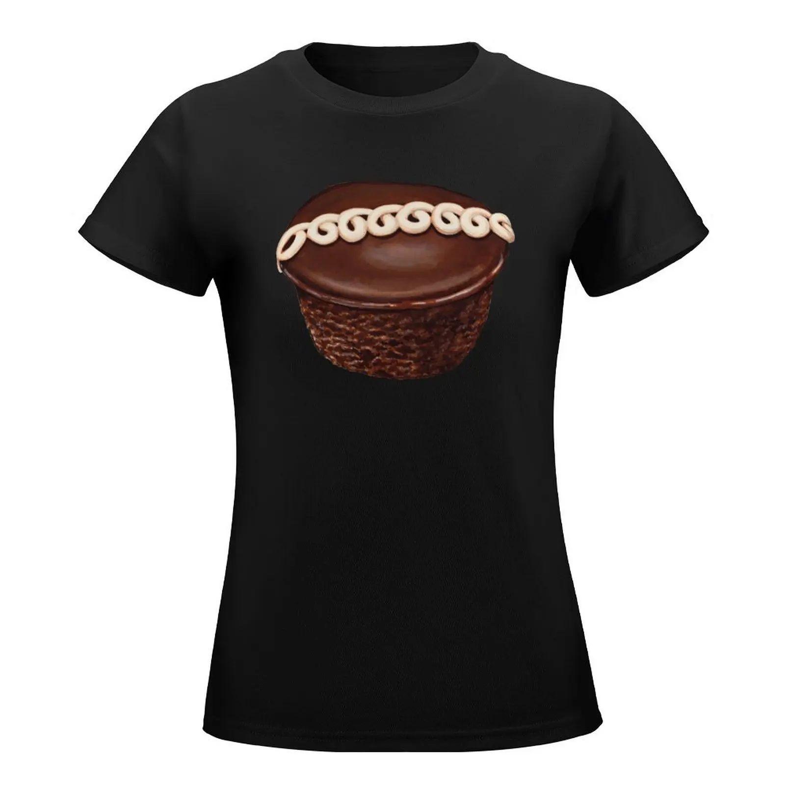 Chocolate Swirl Cupcake Pattern T-Shirt cute tops animal print shirt for girls womans clothing