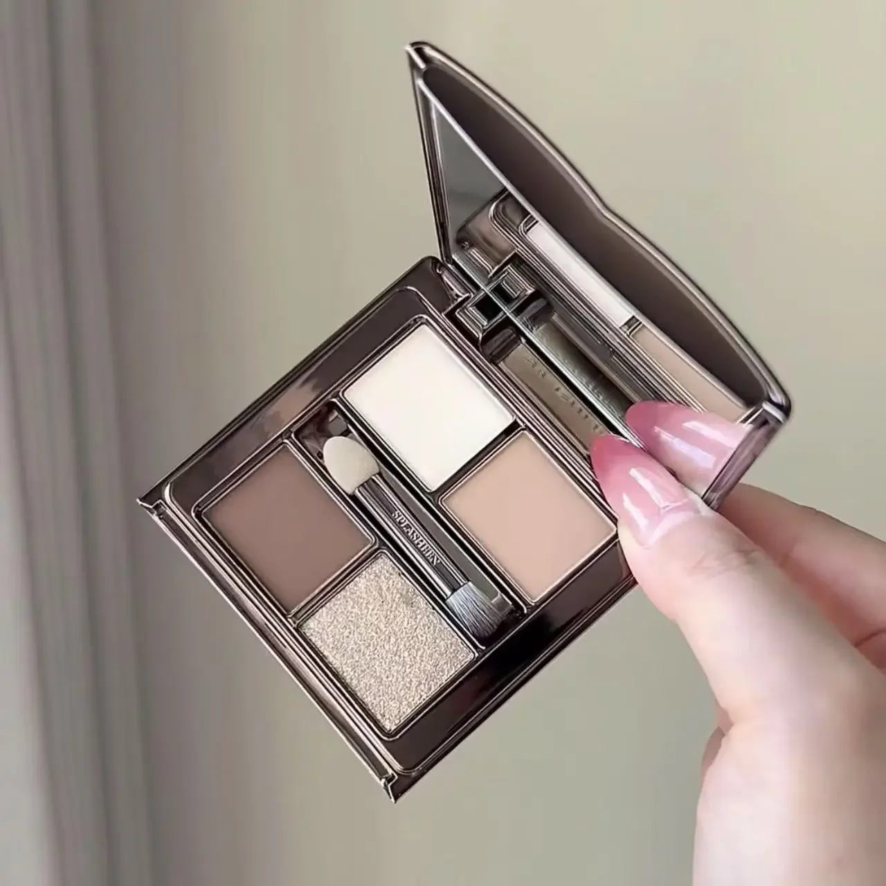 Splasheen-paleta de sombra de ojos de 4 colores, sombra de ojos terrosa, maquillaje de alta calidad, brillo fino mate, paleta de acabado multiusos