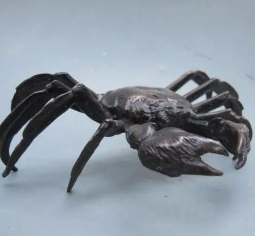 collectable Old Bronze Statues Handcarved Money Crab Money wealth ~Wish U Wealth