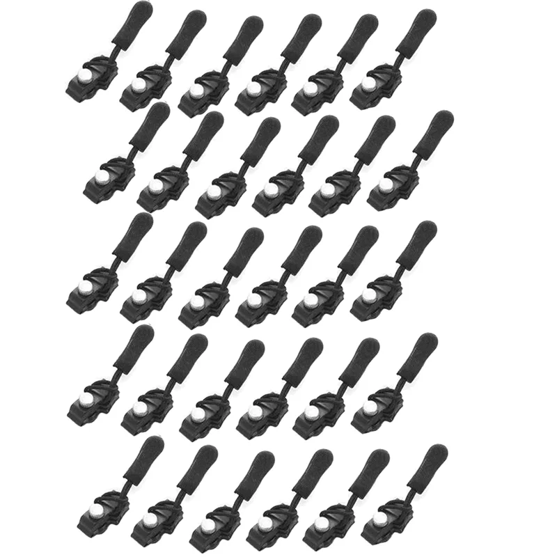 

AF89-Набор для ремонта молнии, 30 шт. Универсальный сменный фиксатор ползунка с раздвижными зубьями и винтовой головкой, мгновенная молния