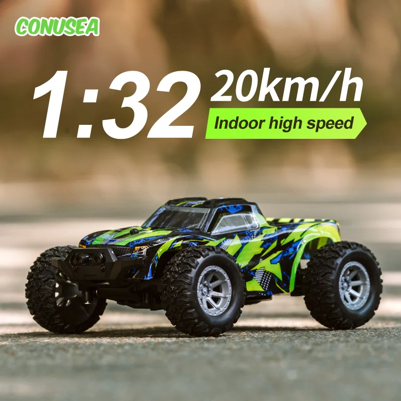 

M2 2,4G 1/32 Высокоскоростной RC Drift Car Гоночный автомобиль с дистанционным управлением 20 км/ч Металлическое шасси Электрические внедорожные игрушки для мальчиков