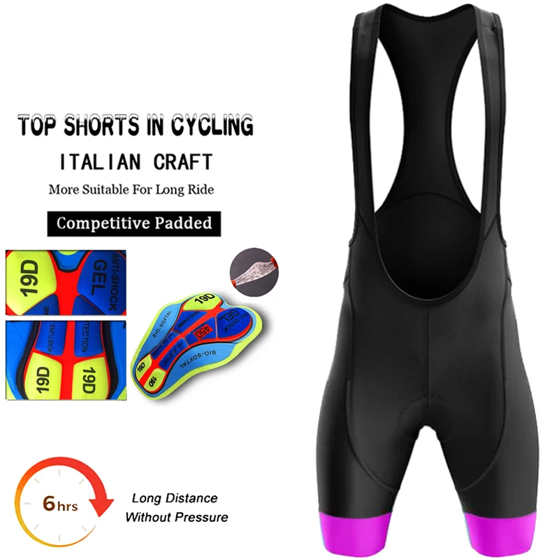 2024 Team Cycling bib shorts Men Bike Shorts Tights MTB Pro Bicycle Wear Summer Breathable Quick-dry 19D GEL Padded Quick Dry