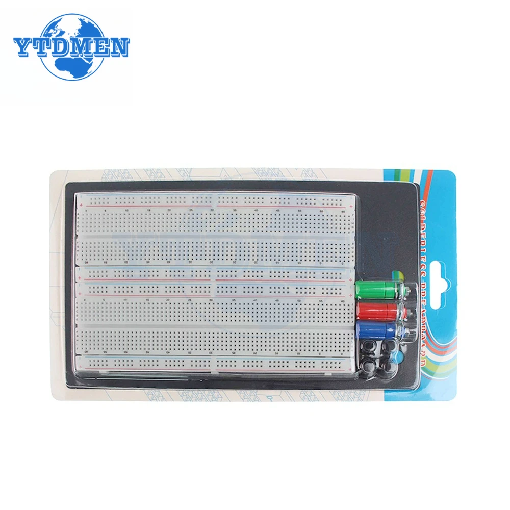 طقم أسلاك توصيل معزز اللوح ZY-204 1660 فتحة اللوح التجريبي + 65 قطعة أسلاك إلكترونية لتقوم بها بنفسك لوحة دوائر كهربائية ، لاردوينو #2