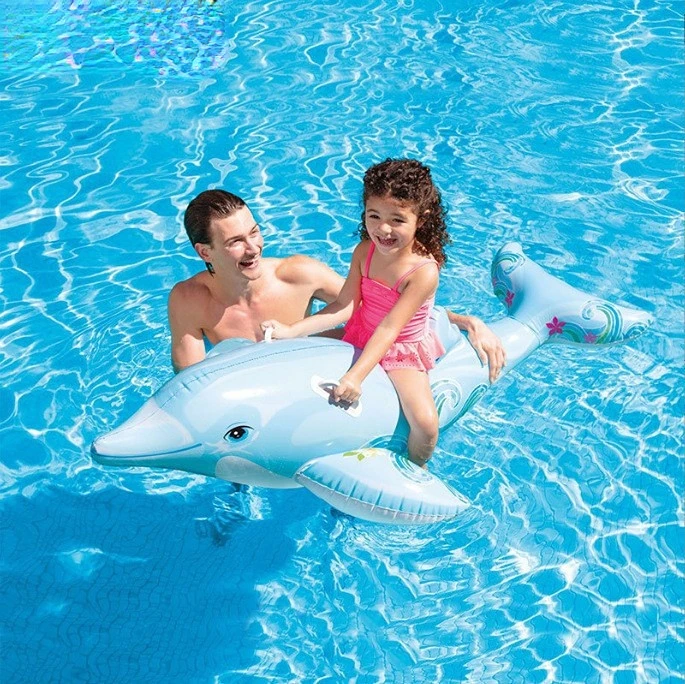 

Little Dolphin Ride Children's Water Inflatable Toys Swimming Swimming Gear Mount Toys Floating Water Pad Mat Water Float Kids