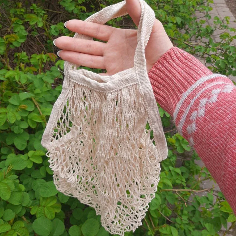 Borse per la spesa borsa a rete portatile in tela borsa a mano pieghevole riutilizzabile per frutta e verdura