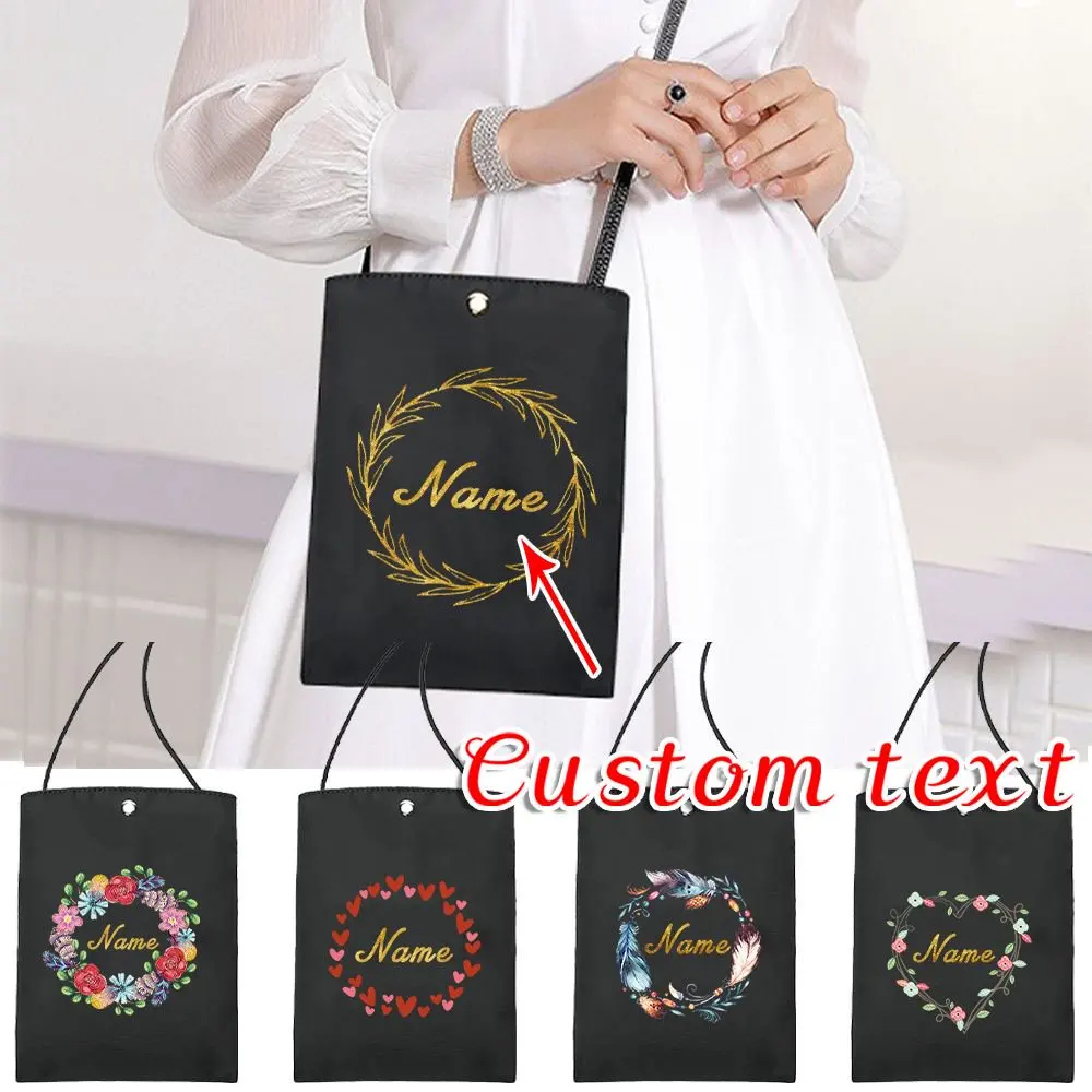 Personalized Customized New Vertical Mobile Phone Bag Trend Simple Messenger Bag Storage Change Mobile Phone.