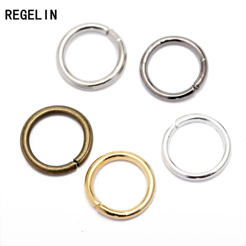REGELIN 200pcs 4-10mm Silver Gold Rhodium Black Bronze Open Jump Ring Connectors for DIY Jewelry Making Findings