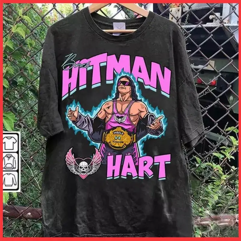 

Футболка Bret Hitman Hart For Fan, полный размер от S до 3XL