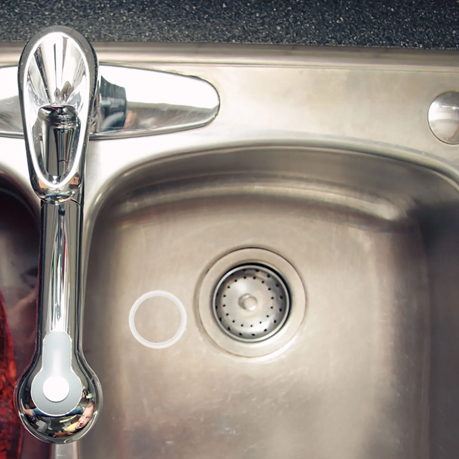 10 Buah Gasket Penyegel Silikon Tahan Lama Anti Bocor Cincin Pemasangan Saluran Pembuangan Wastafel Universal Cocok untuk Cincin Penyegel Bak Cuci Dapur