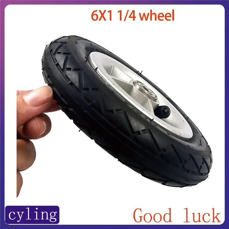 

Set of two 6x1.25 inch air tires ideal for replacing standard 6-inch scooter wheels