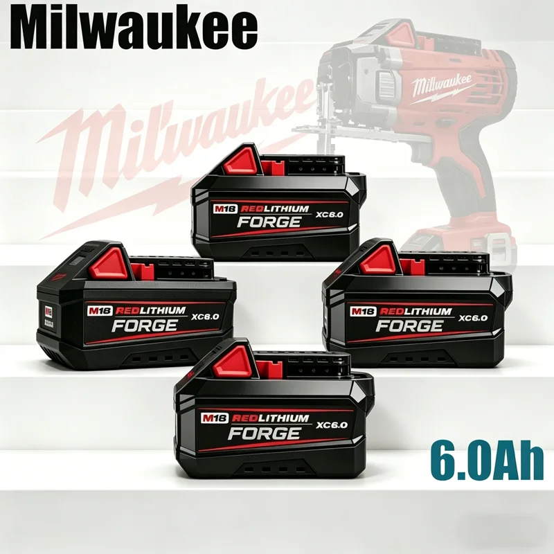 

Оригинальный аккумулятор Milwaukee M18, 18В 6Ач, перезаряжаемый, для инструментов Milwaukee M18B6, 48-11-2402, 48-11-2411, 2604-22