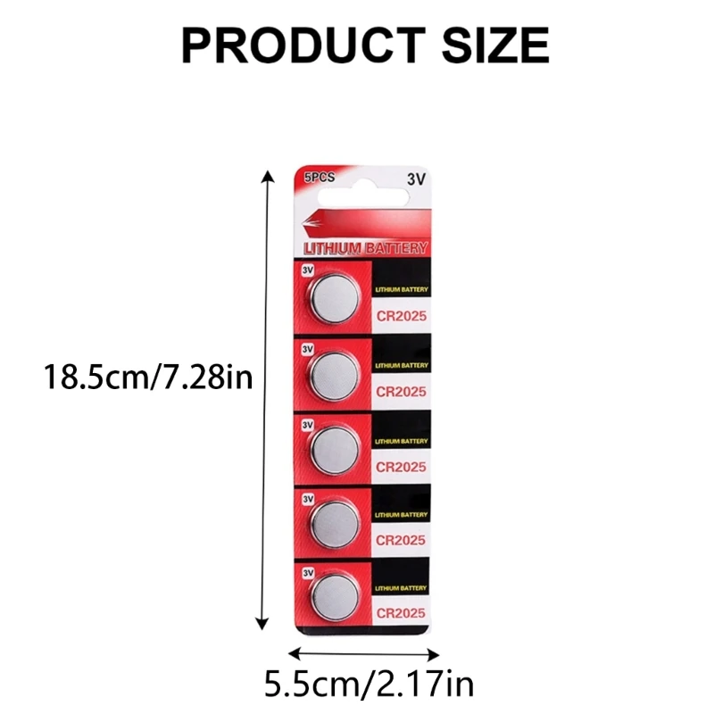 CR2025 3V แบตเตอรี่ลิเธียมสำหรับกุญแจรถและของเล่น CR2025 แบตเตอรี่ Dropship