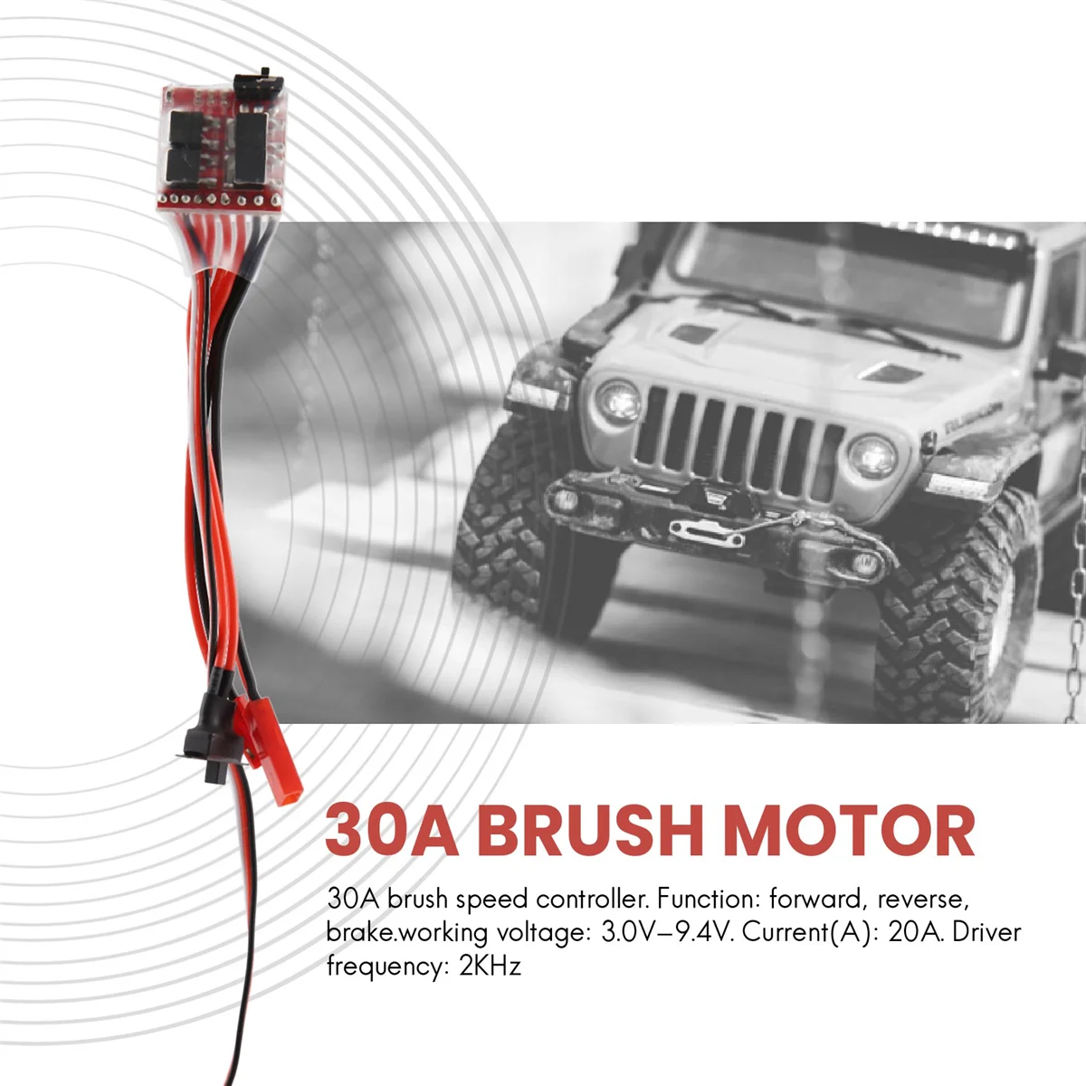 RC ESC 30A 4-8V Brush Motor Speed Controller 1/16 1/18 for Climbing RC Car Ship Tank Mini 4Wd WPL Car