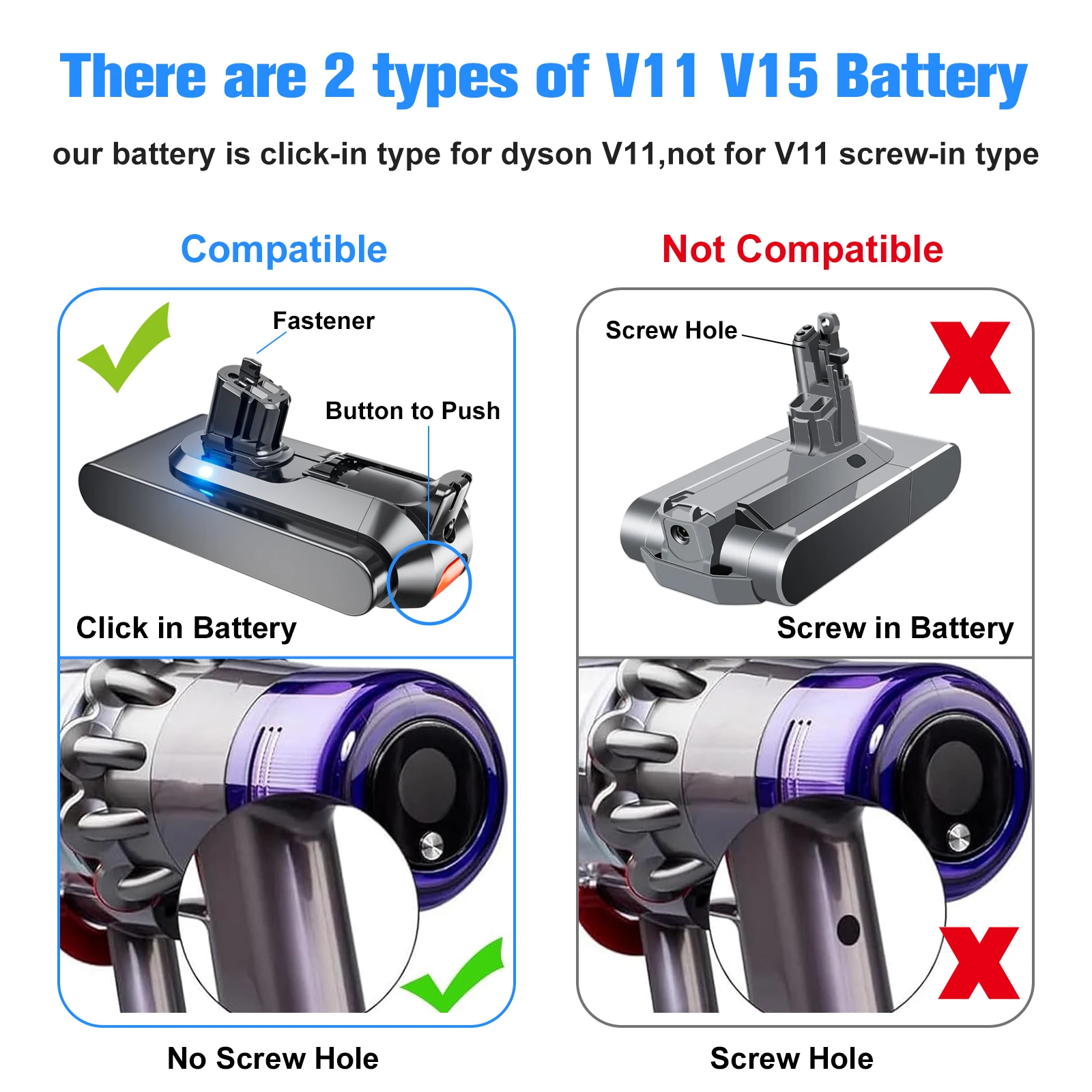 Akumulator do odkurzacza 25,2V do Dyson V10 V11 6,0Ah/7,0Ah Absolute V11 Animal V10 Absolute z ładowarką — zdjęcie produktu 6