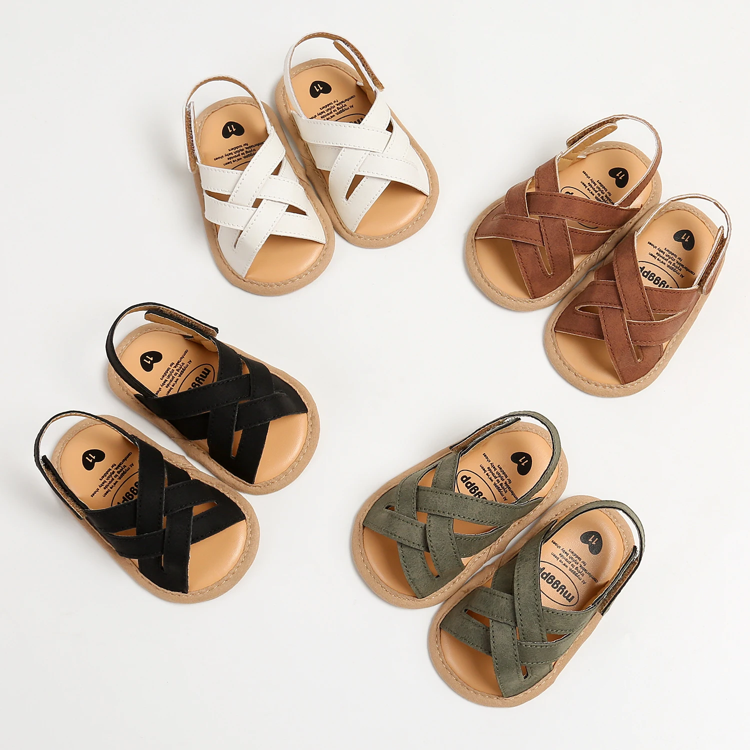 Baby Boys Girls Sandals Cute Non Slip Comfty Open Toe Summer Infant Toddler Shoes Beach Sandals Newborn Crib Shoes First Walkers