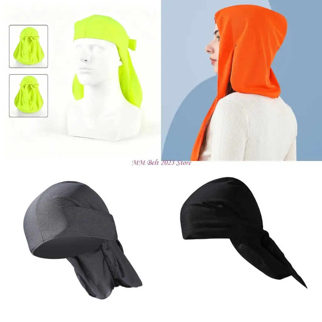 49ME Outdoor Durag Mesh Scarf Cap with Light Head and Neck Coverage Daily