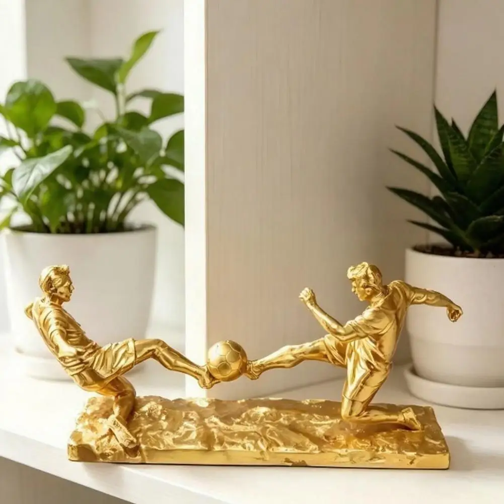 Soccer Player Figurine Soccer Ornament Toy 3d Printed Soccer Player Statue Sports Table Sculpture Men Playing for Sports