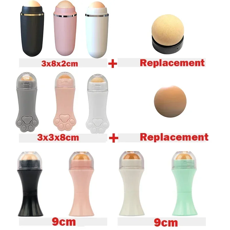 1pc Cat Paw Volcanic Stone Oil Absorber Facial Oil Washable Removing Makeup Tool  Face Oil Absorbing Roller Skin Care Tools Pink