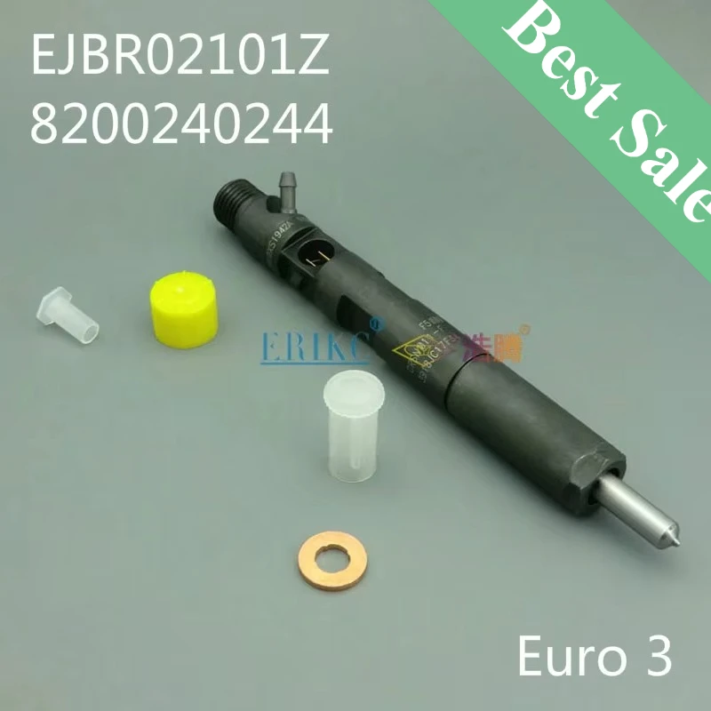 ERIKC EJBR02101Z 8200240244 fuel diesel injector R02101Z genuine common rail injector for NISSAN KUBISTAR RENAULT CLIO KANGOO