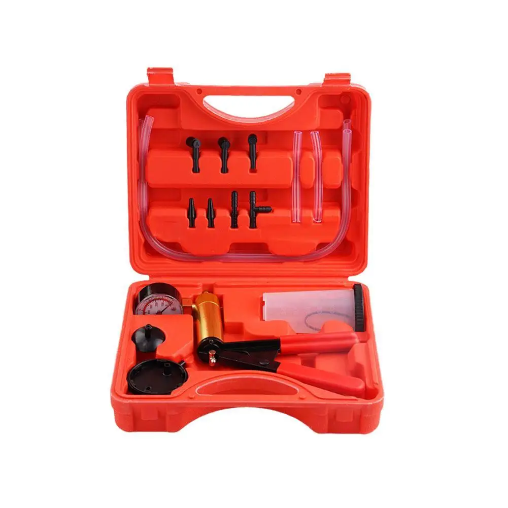 

Brake Bleeder Kit With Hand Vacuum Pump And Adapters Hand Held Vacuum Pump Tester Set Vacuum Gauge Brake Bleeding Kit