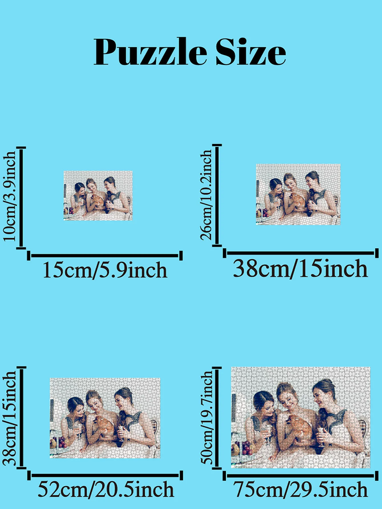 35/300/500/1000pcs sister Custom Photo Personalised Decompression Puzzles Jigsaw puzzle Custom Puzzles in Photos Mosaic