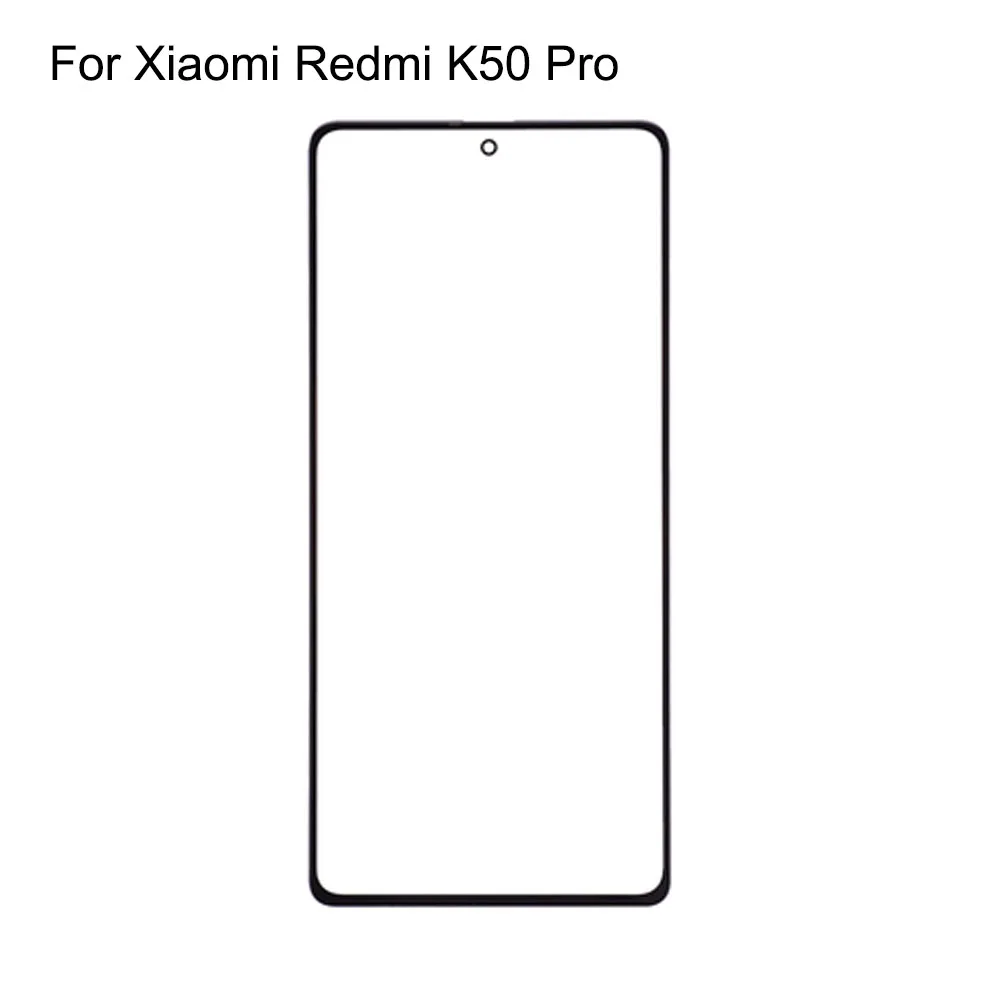 For Xiaomi Redmi K50 Pro Front LCD Glass Lens touchscreen mi K 50 Pro Touch screen Panel Outer Screen Glass without flex