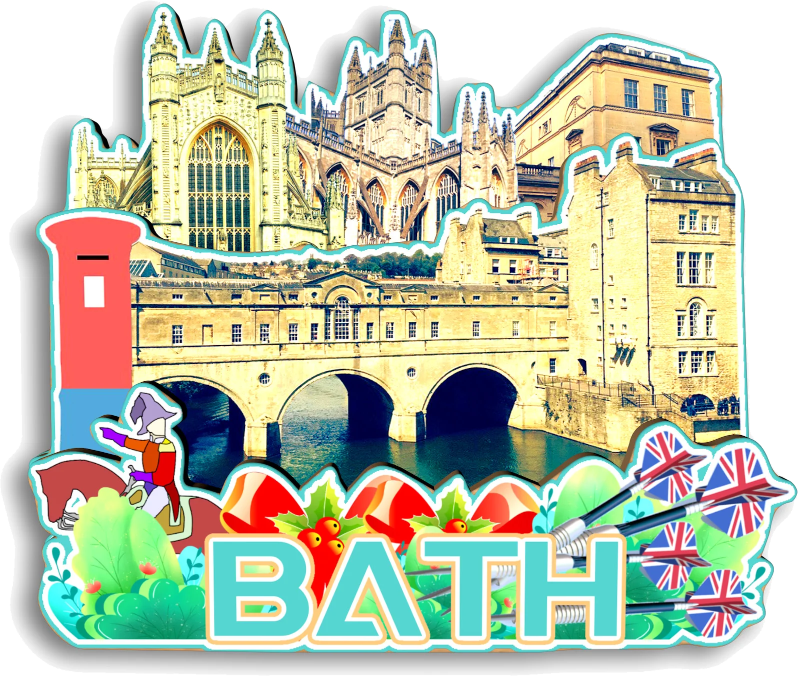 London Birmingham Manchester Liverpool Edinburgh Blackpool York Glasgow Bath UK Fridge Magnet Travel Souvenir Gift