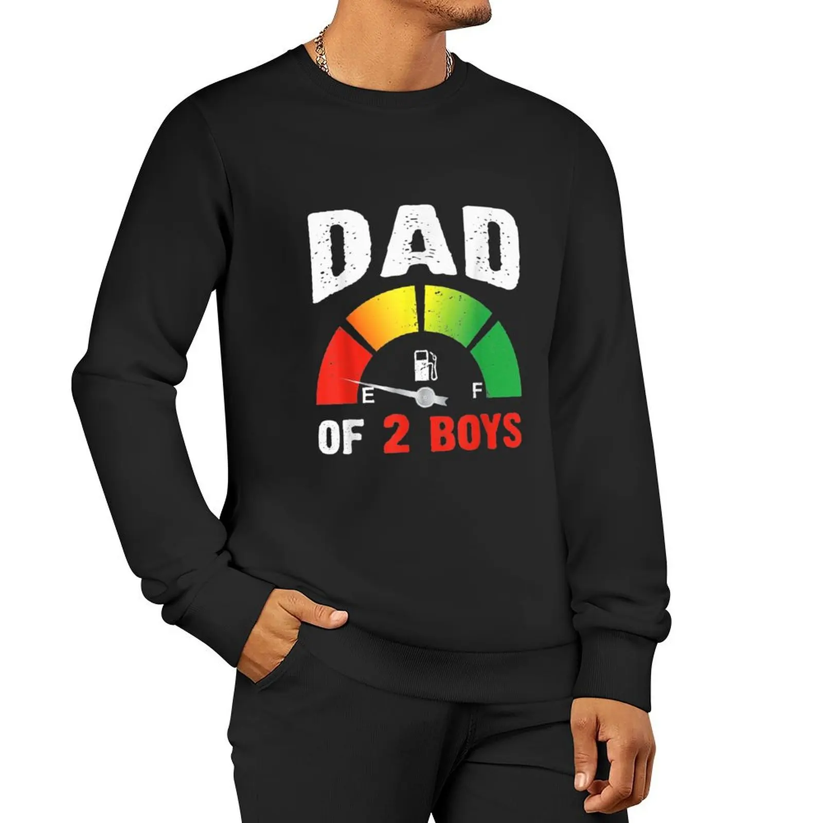 

Mens Tired Dad Of 2 Boys Father With Two Sons Low Fuel Pullover Hoodie hooded shirt korean autumn clothes new sweatshirt