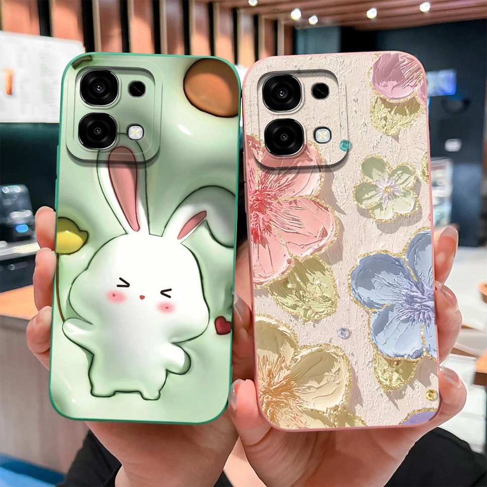 ل ممن لهم A6 برو 4G 5G جراب هاتف لطيف أرنب الزهور لينة السلس السائل سيليكون الغطاء الواقي ل ممن لهم A 6 قذيفة خفيفة الوزن #1