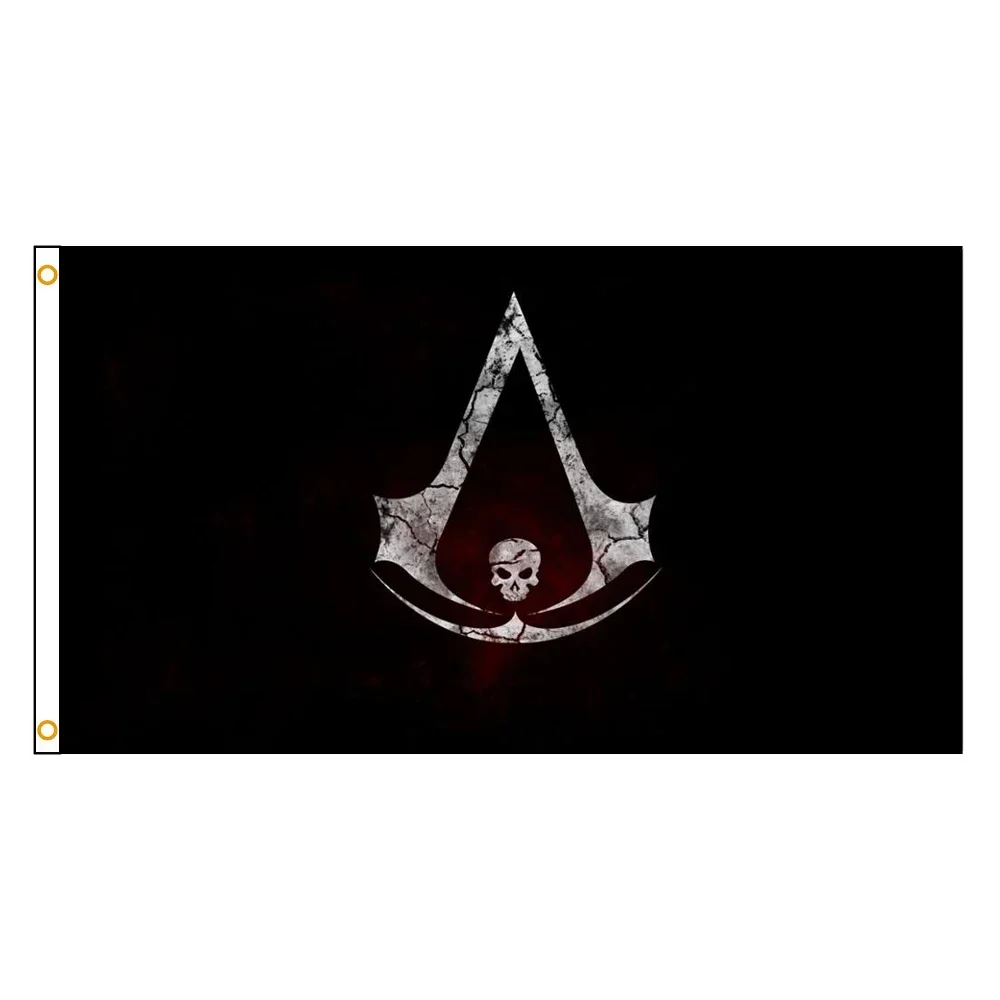 Banner 90x150cm schwarze Totenkopf-Flagge