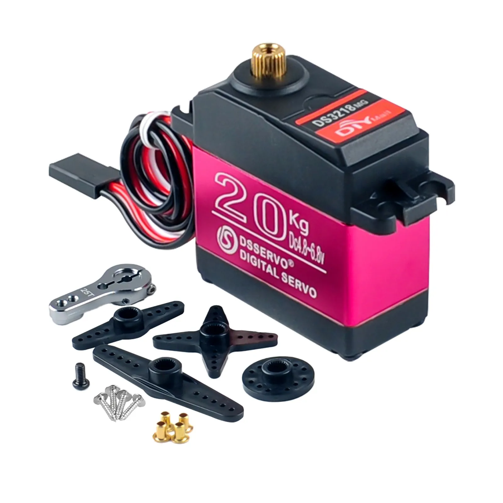 

Цифровой сервопривод DS3218 PRO 20 кг, высокоскоростной, 180/270 градусов, IP66, с металлическим редуктором, для радиоуправляемых моделей автомобилей масштаба 1/8 и 1/10